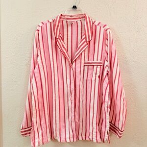 Victoria’s Secret pink candy stripe pj top